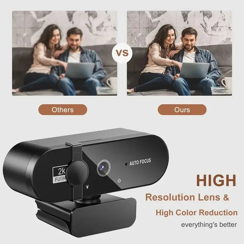 NEW Webcam 1080P Mini Camera 2K Full HD Webcam with Microphone 30fps USB Web Cam for Auto Focus PC Laptop Video Shooting Camera