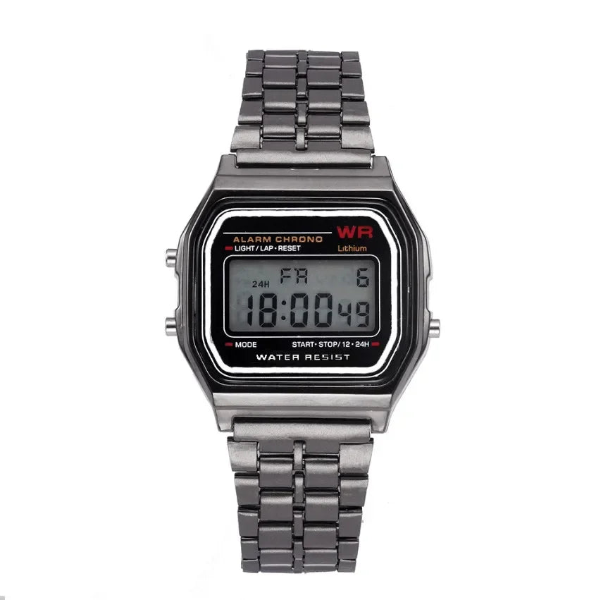 LED Digital Stainless Steel Watch