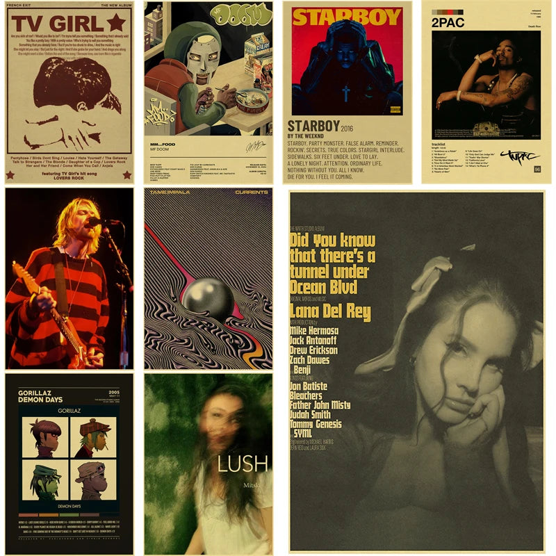 Mitski/Lizzy Grant/TV Girl/Tame Impala Poster Music Album Aesthetics Art