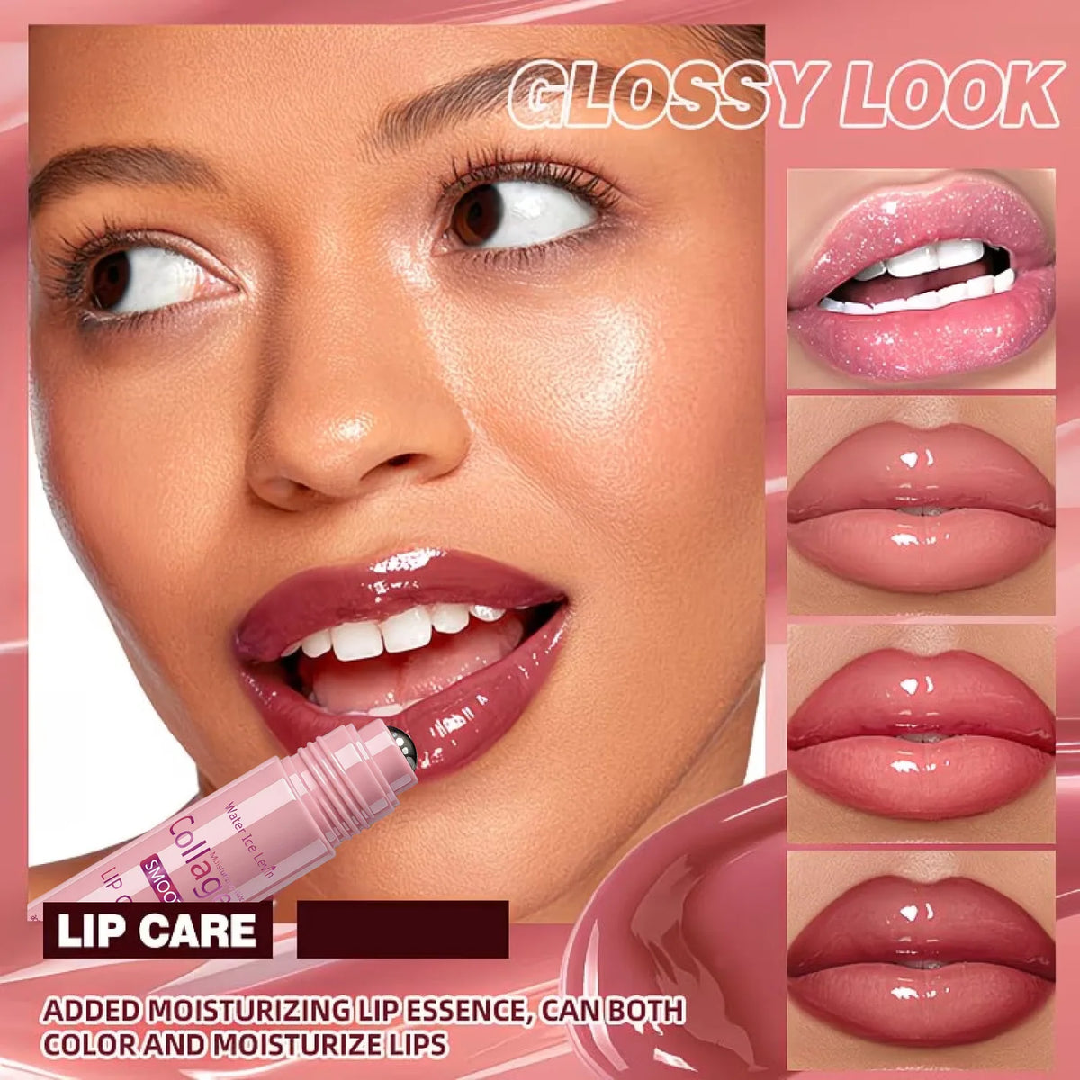 Collagen Lip Cream - Hyaluronic Acid & Niacinamide, Long-Lasting Hydration for Chapped Lips Fast plump lipstick plump gloss oil