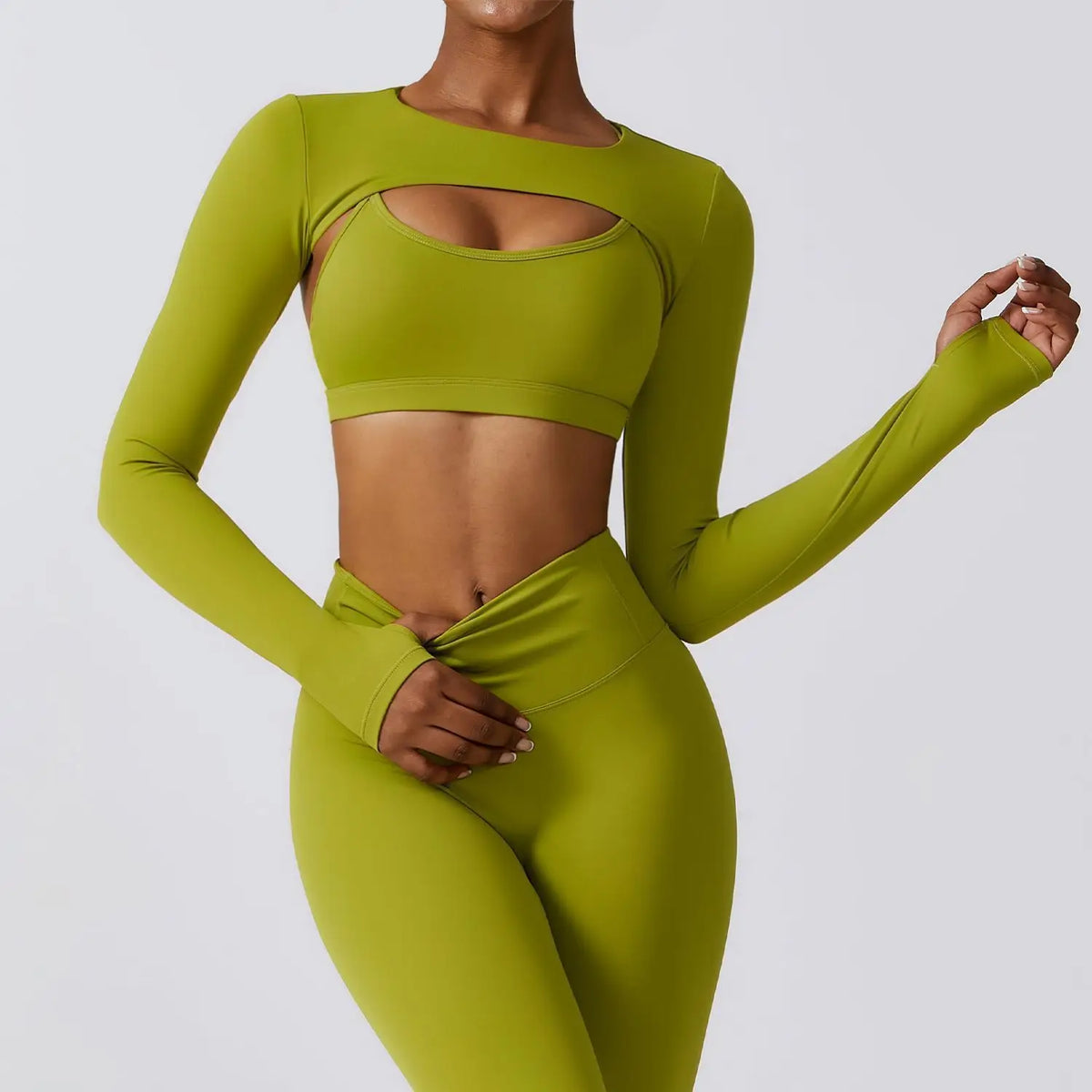 Women'S Sexy Tight Yoga Clothes Two-Piece Set with Chest Pad Sports
