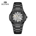 Men Watch Fully Automatic Mechanical Male Watches Double Sided Hollowed Out Luminous Waterproof Alloy Steel Wristwatch Boy Gifts