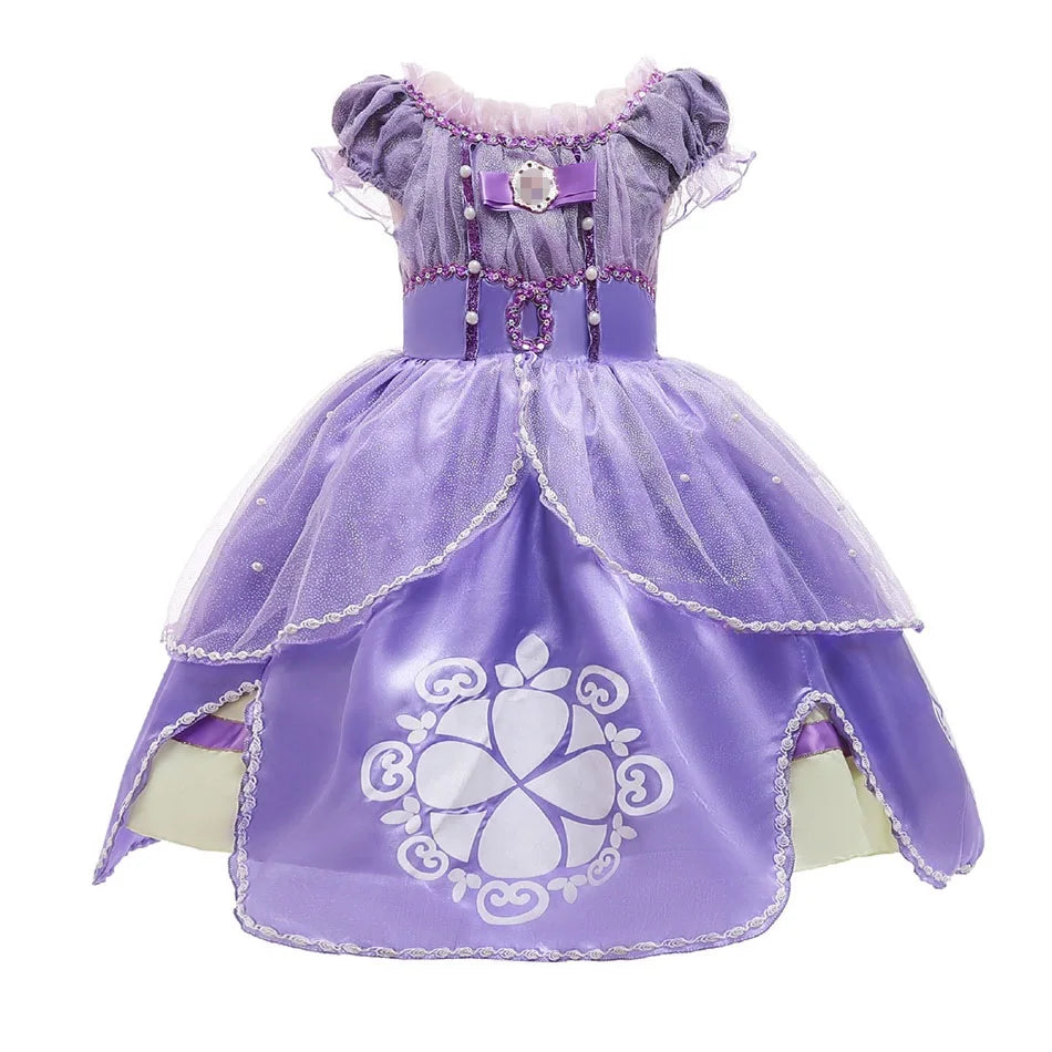 Girl Elsa Anna Dress Up Children Belle Snow White Jasmine Sofia Sleeping