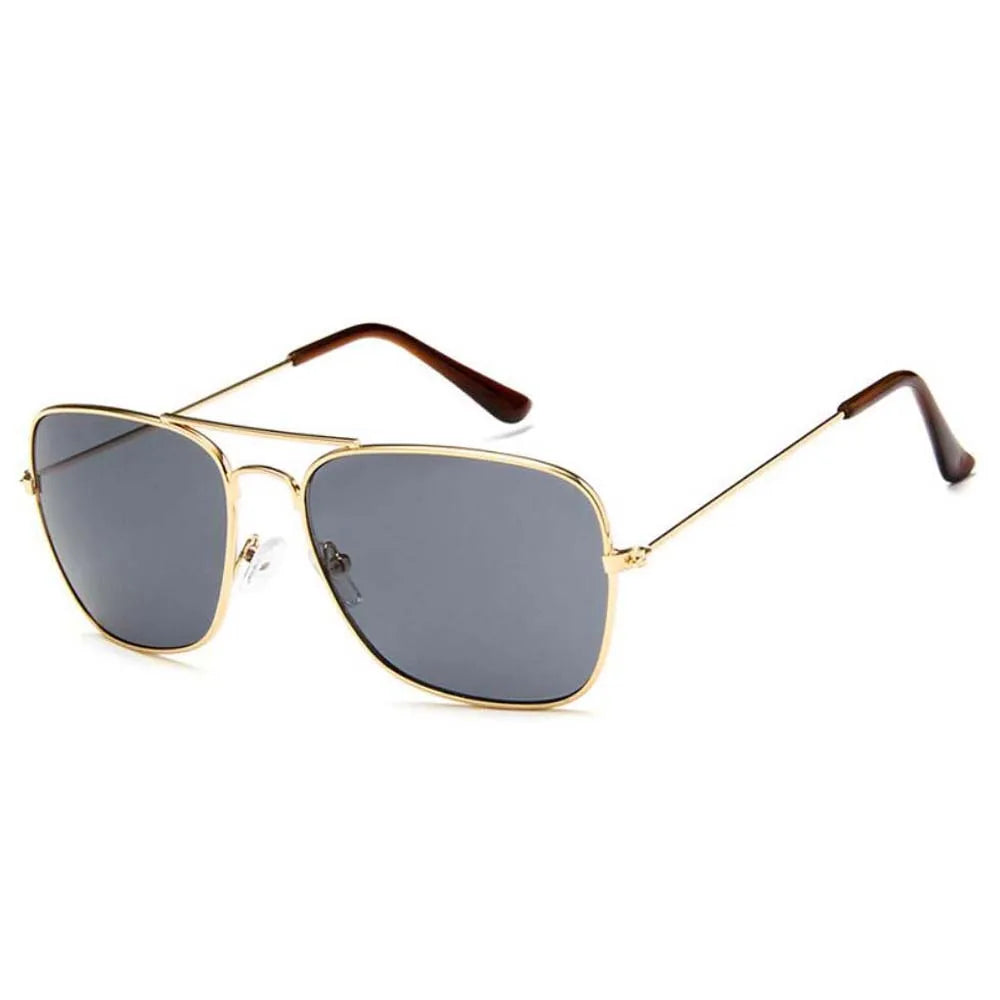 Vintage Double-Bridge Square Sunglasses