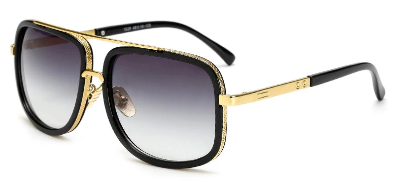 Oversized Metal-Frame Sunglasses