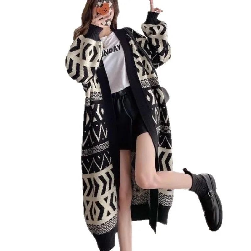 Blouses Jackets Knitwear Women's Spring Autumn Winter Korean Style Knitwear Cardigans Loose Fit Flattering Silhouette Long Niche