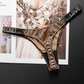 Women's Rhinestone Letter Low-Waist Thong