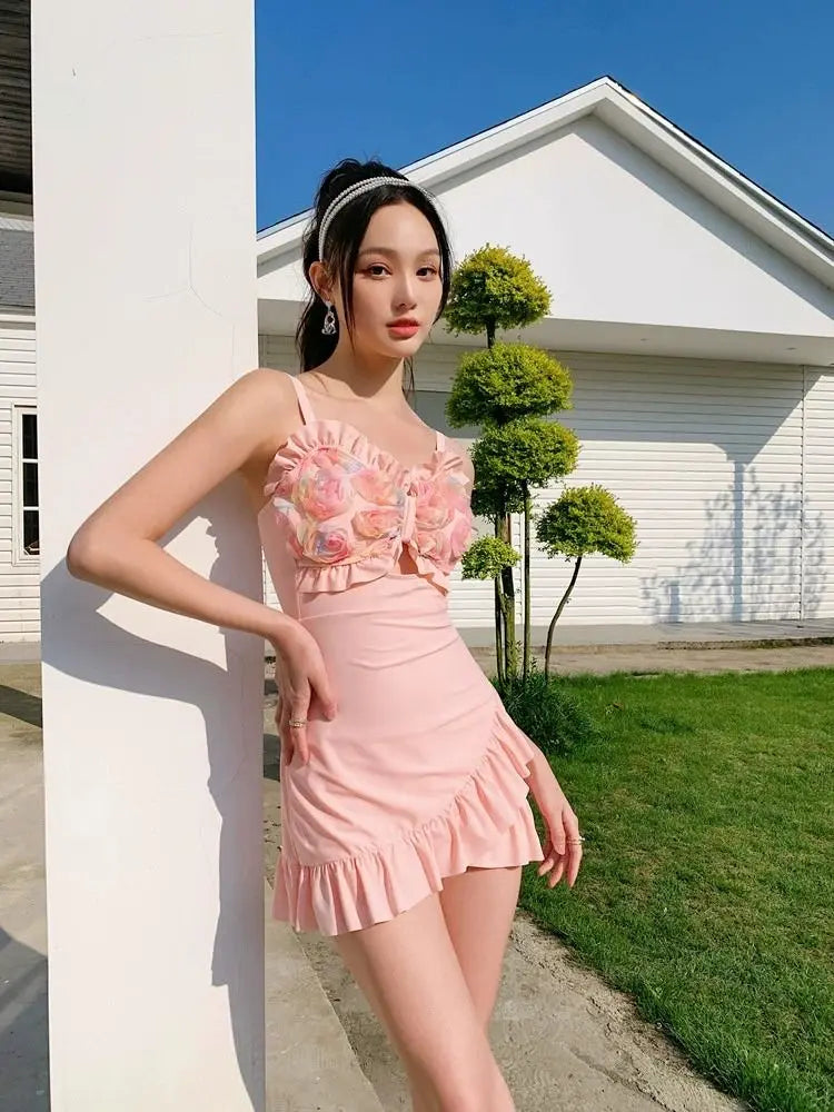 Women's Vintage-Style Skirted One-Piece Swimsuit
