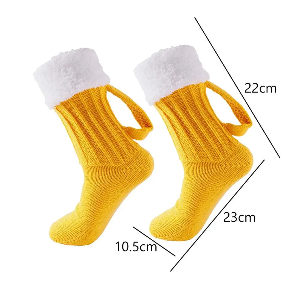 3D Beer Mug Knitted Socks