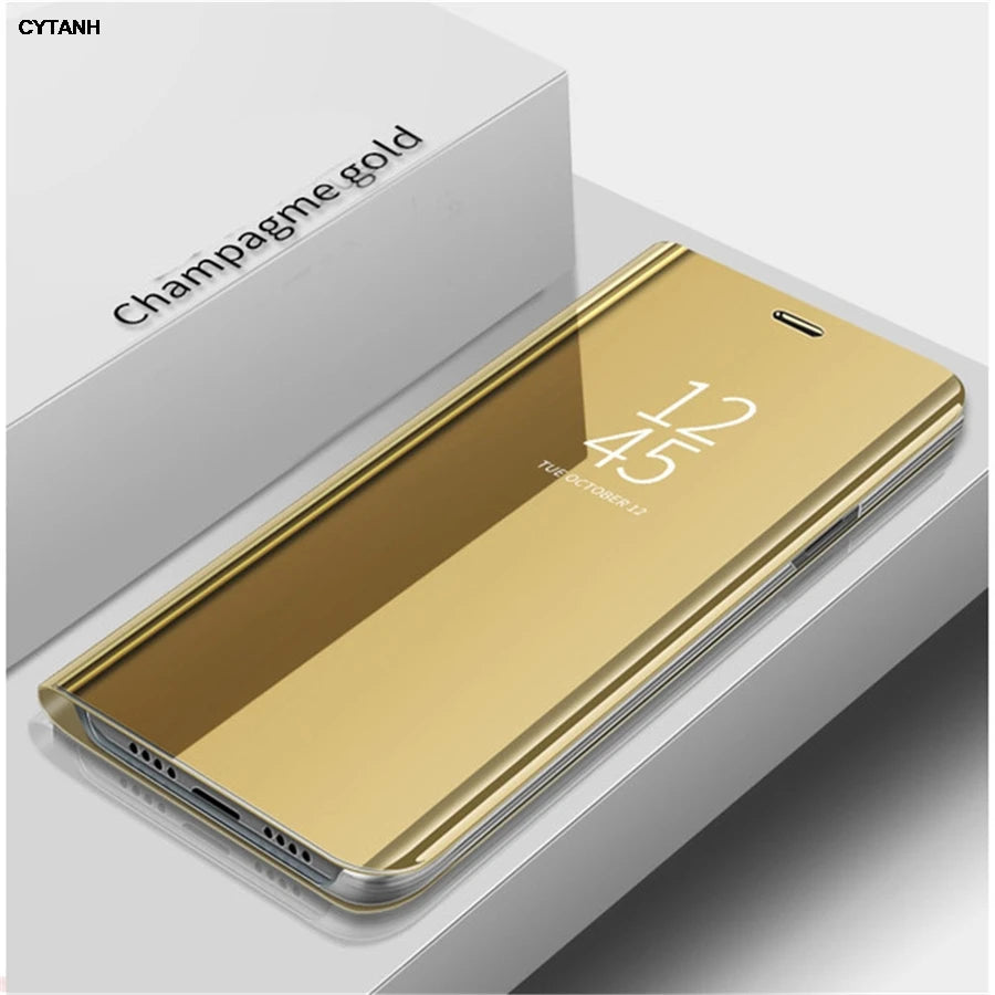 original Magnetic fundas Case For Samsung Galaxy A36 5G A 36 SM-A366F SM-A366M Luxury Mirror View Smart Flip Leather Phone Cover