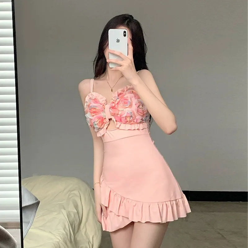 Women's Vintage-Style Skirted One-Piece Swimsuit