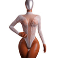 Women's Lace & Sheer Mesh Cutout Bodysuit