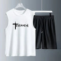 Men's Tank Top Sets 2026 Summer Quick drying beach Breathable men's tracksuit  running sports seaside oversize Two-piece sets