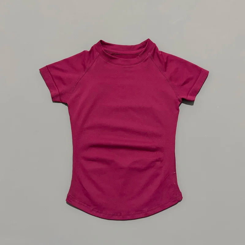 Women's Fitted Short-Sleeve Yoga Top