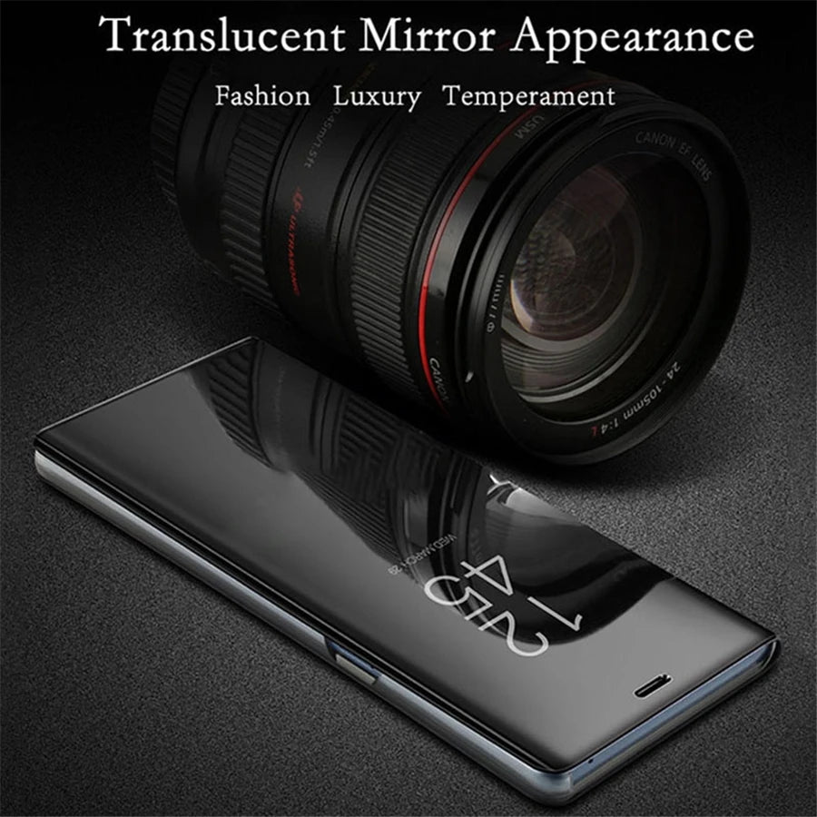 original Magnetic fundas Case For Samsung Galaxy A36 5G A 36 SM-A366F SM-A366M Luxury Mirror View Smart Flip Leather Phone Cover