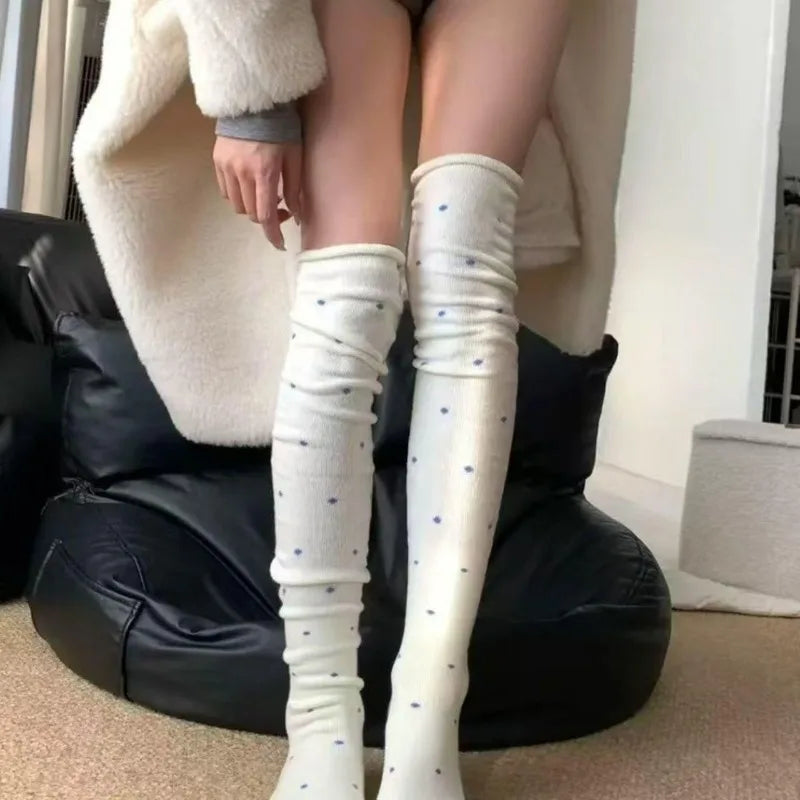 Women's Polka-Dot Knee-High Leg Warmers