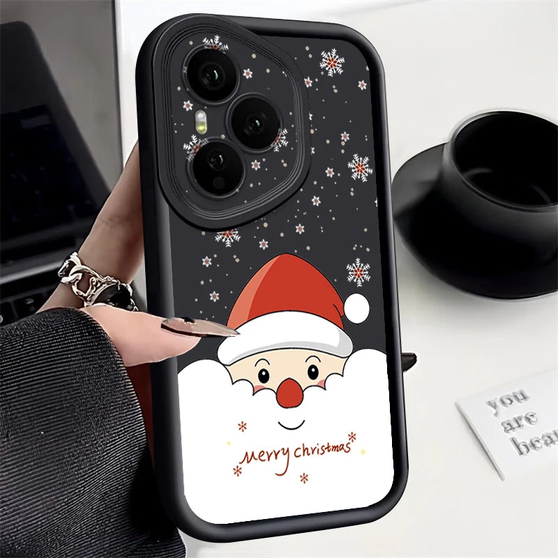 Cartoon Santa Claus TPU Phone Case For Honor 400 200 Pro Magic7 Lite X8c X9c Smart X6a X6b X6c Shockproof Soft Silicone Cover