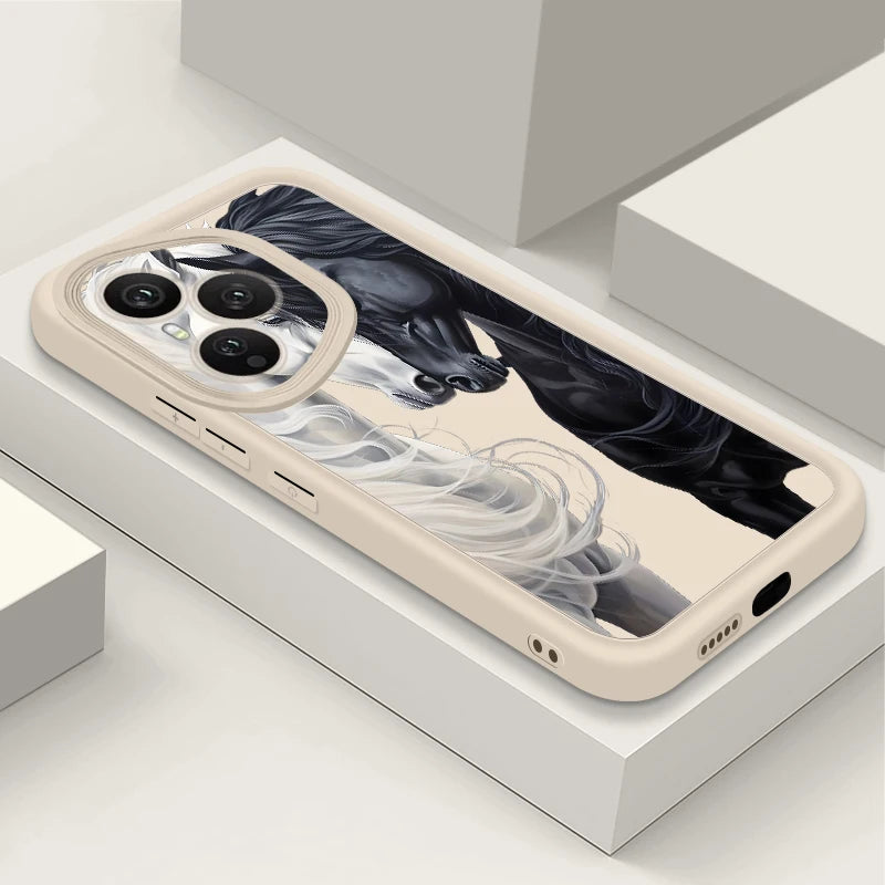 Creative Horse Pattern Phone Case For Honor 400 200 Pro Magic7 Lite X8c X9c Smart X6a X6b X6c Shockproof Soft TPU Silicone Cover