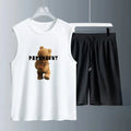Men's Tank Top Sets 2026 Summer Quick drying jogging suit seaside Breathable  beach running sports oversize sports two-piece