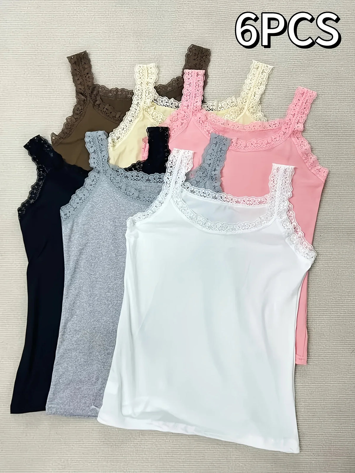 Women's Lace Camisoles – Set of 6