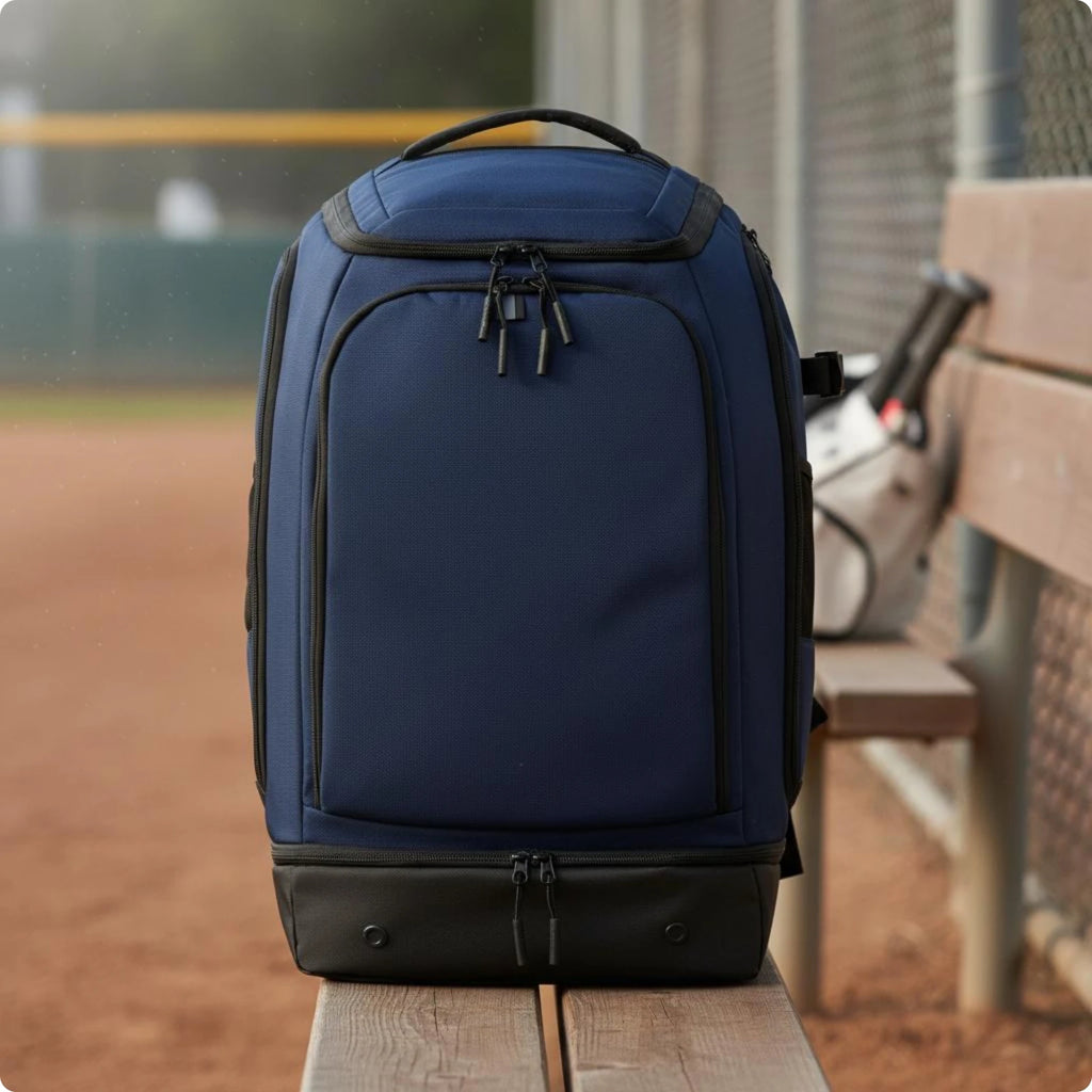 Baseball Equipment Backpack Large Main Compartment Softball Equipment Backpack Bat Sleeve Pack Wet Dry Separation for Matches