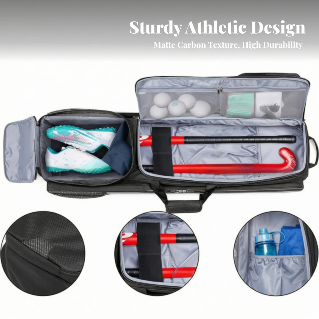 Sports Gear Backpack Heavy-Duty Field Hockey Backpack Hockey Gear Bag Adjustable Field Equipment Bag Padded for Athletes