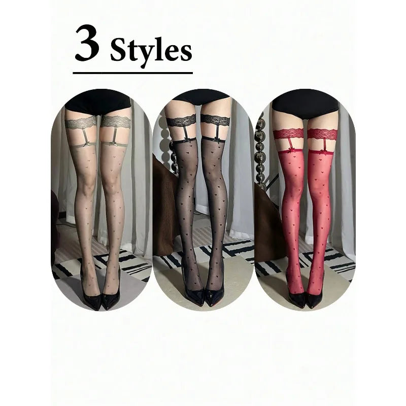 Women's Heart-Detail Over-the-Knee Stockings