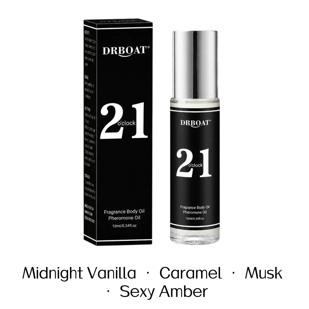 Men Roll On Perfume Oil, Caramel Amber Vanilla & Soft Sandalwood Vanilla, Long Lasting Alcohol-Free Fragrance