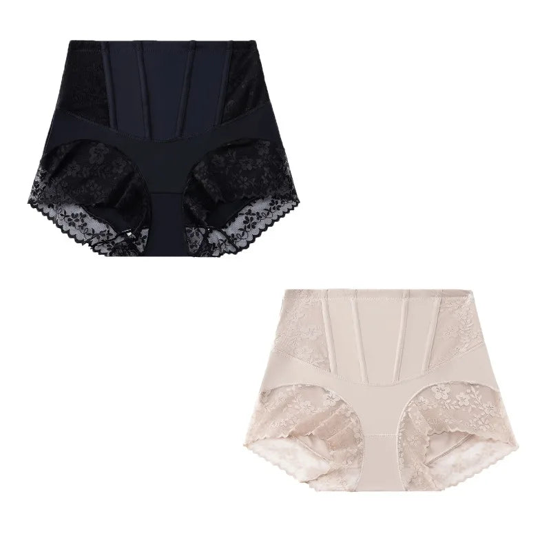Women's High-Waist Lace Shaping Briefs – 2 Pack