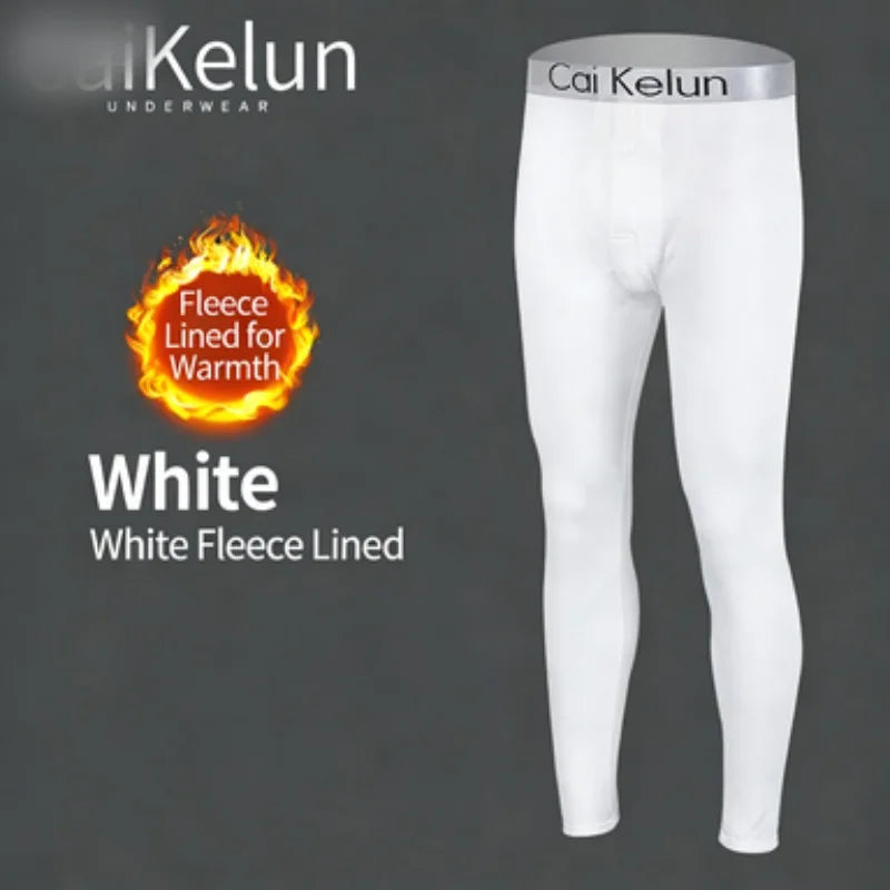 Men's Thermal Underwear Pants Winter Thick Fleece Lined Long Johns Warm Leggings Base Layer Bottoms Keep Warm Compression Tights