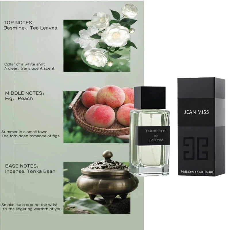 50ml Unisex Fresh Woody Perfume Long Lasting Natural Green Scent Spray Light Eau de Toilette for Men Women Daily Casual