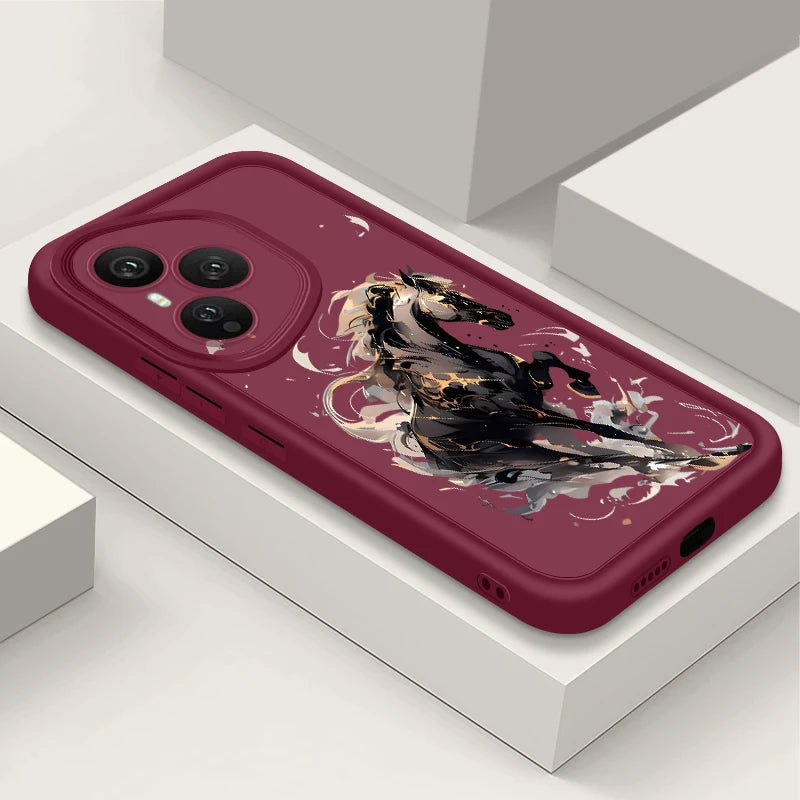 Creative Horse Pattern Phone Case For Honor 400 200 Pro Magic7 Lite X8c X9c Smart X6a X6b X6c Shockproof Soft TPU Silicone Cover