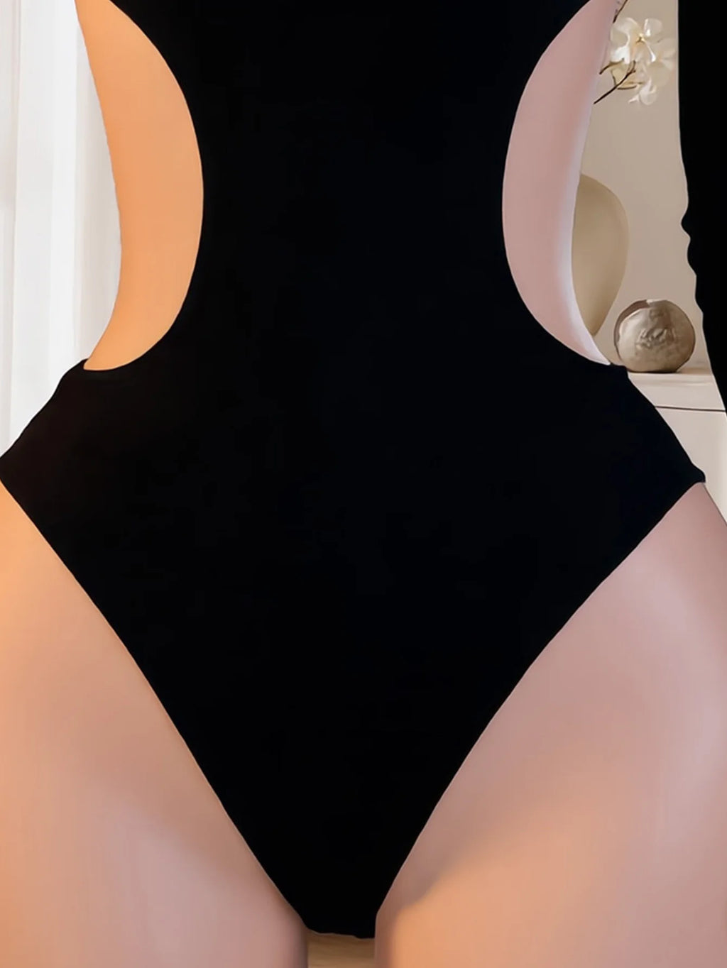 Women's One-Shoulder Cut-Out Bodysuit