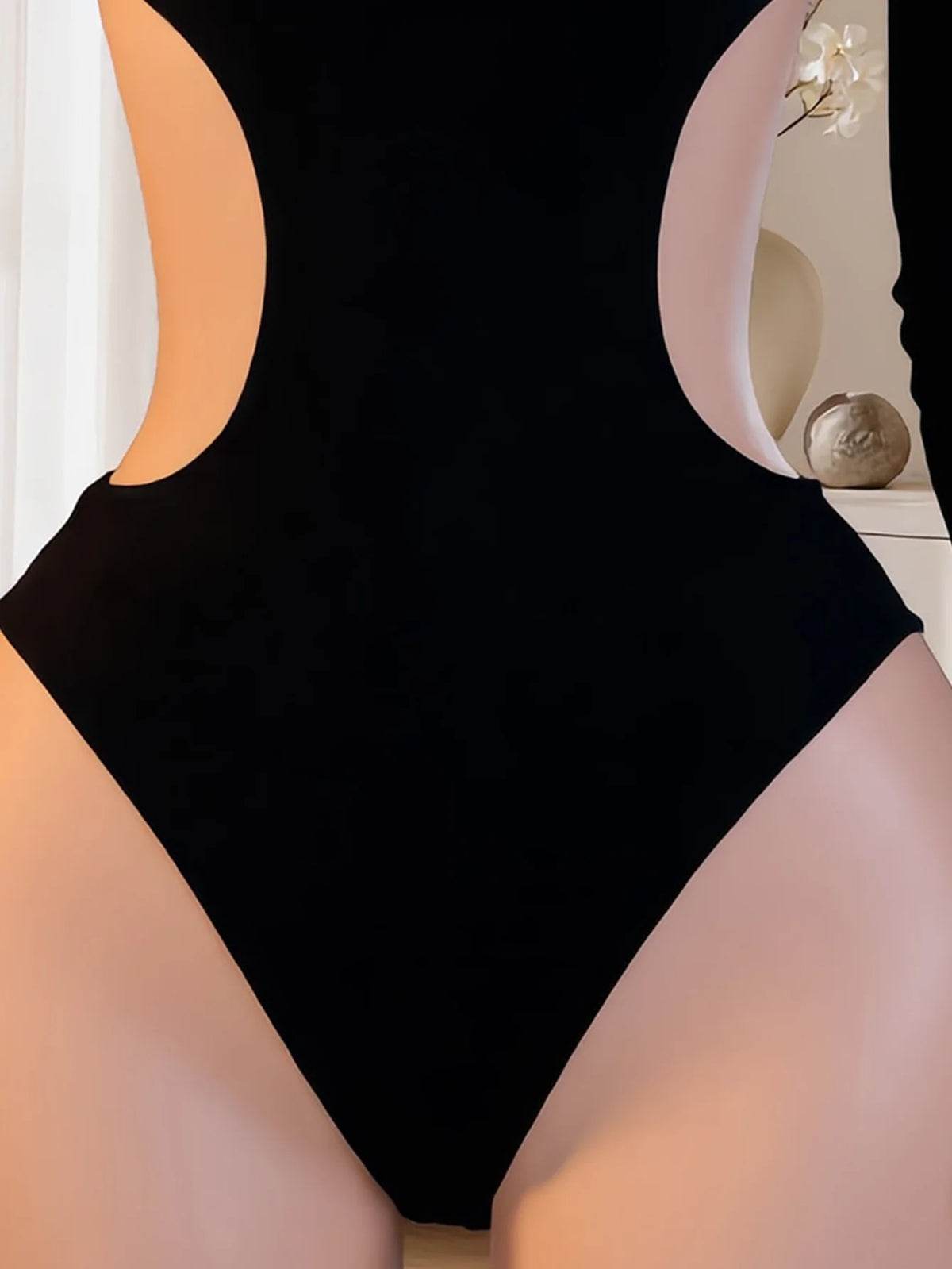 Women's One-Shoulder Cut-Out Bodysuit