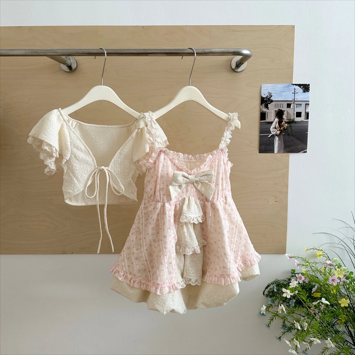 Sweet Lolita Bow Lace Dress Women Puff Sleeve Ruffle Layered Skirt Princess Style Vintage Cottagecore Fairycore Kawaii Outfits