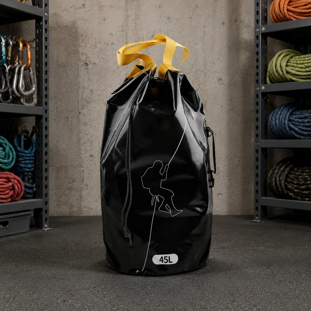 Climbing Rope Backpack Mesh Material Climbing Rope Bag Drain Hole Side Handle for Canyoning