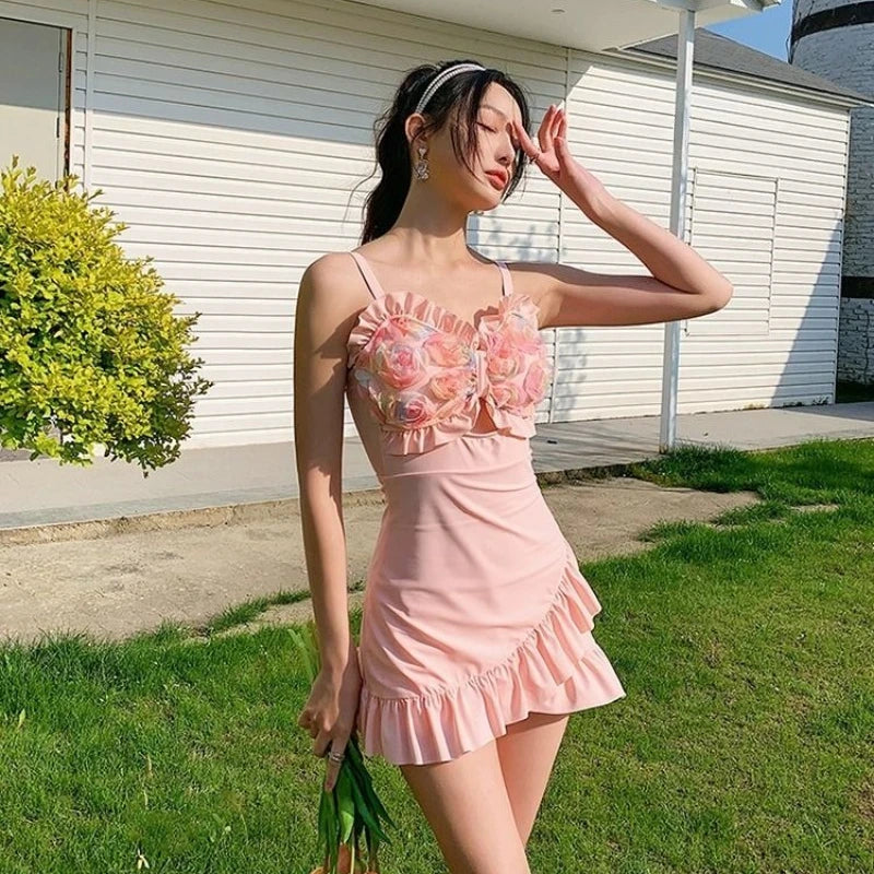 Women's Vintage-Style Skirted One-Piece Swimsuit