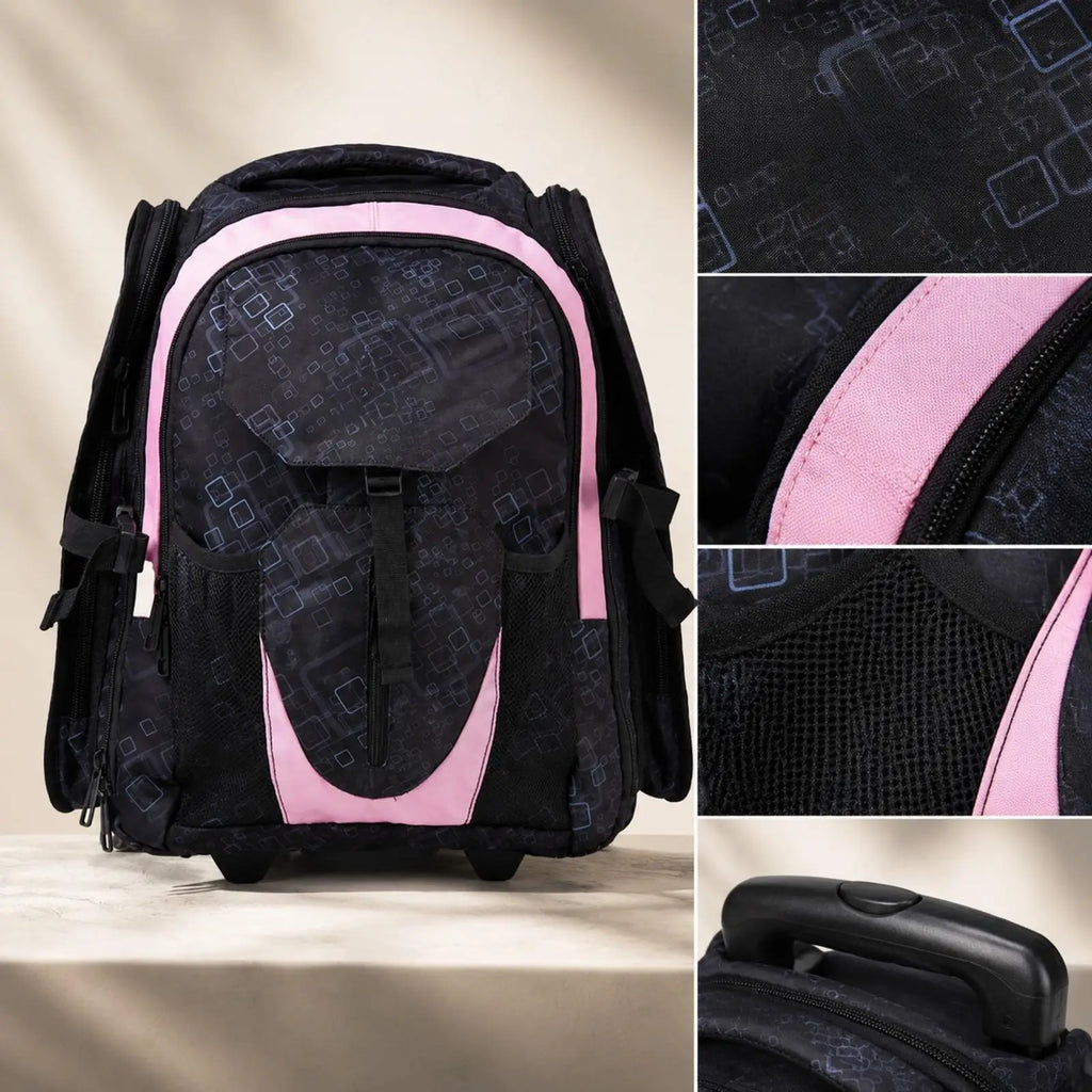 Easy Roll Skate Luggage Backpack with Casters for Roller Skates 38-46 Large Capacity Oxford Fabric Sports Equipment Bag