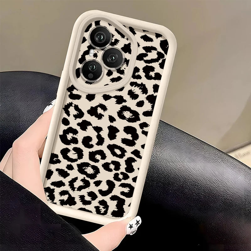 Soft TPU Phone Case For Honor 400 Pro 200 Pro X8c X9c Smart X6a X6b X6c Magic7 Lite Black Spotted Pattern Silicone Back Cover