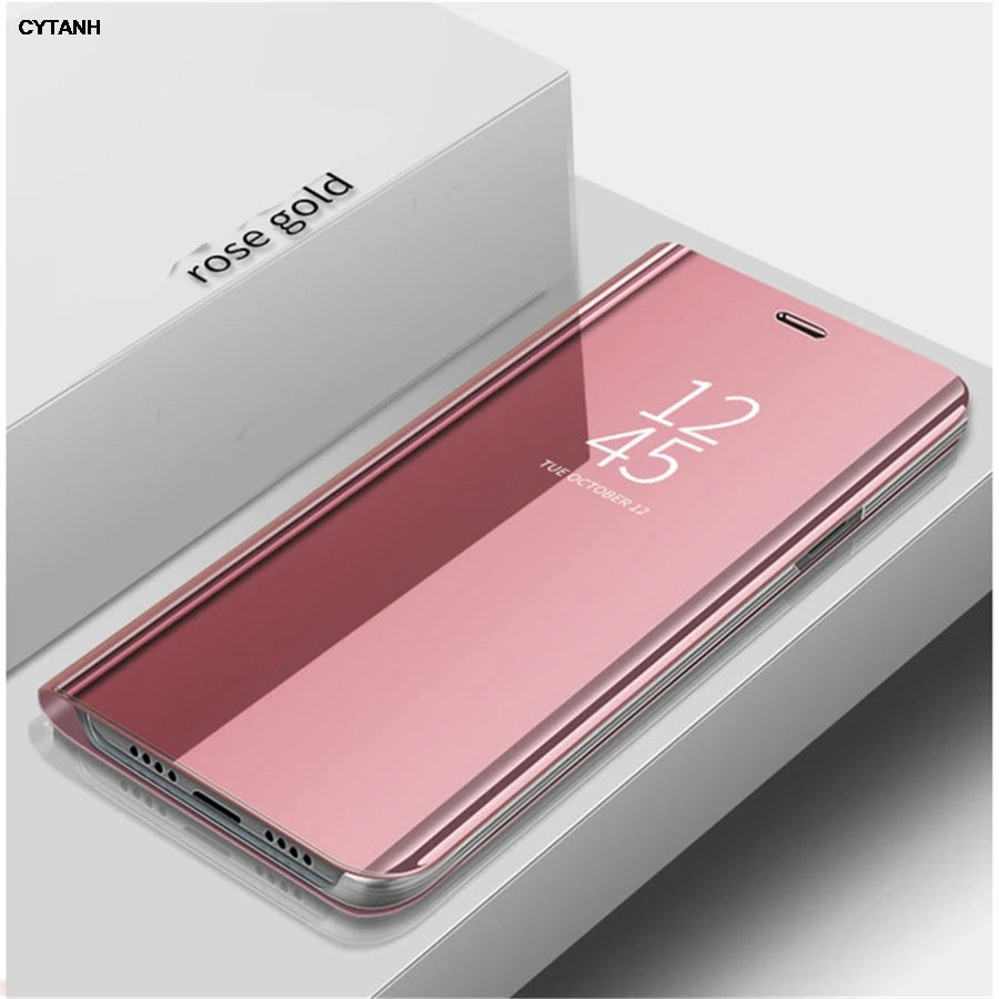 original Magnetic fundas Case For Samsung Galaxy A36 5G A 36 SM-A366F SM-A366M Luxury Mirror View Smart Flip Leather Phone Cover
