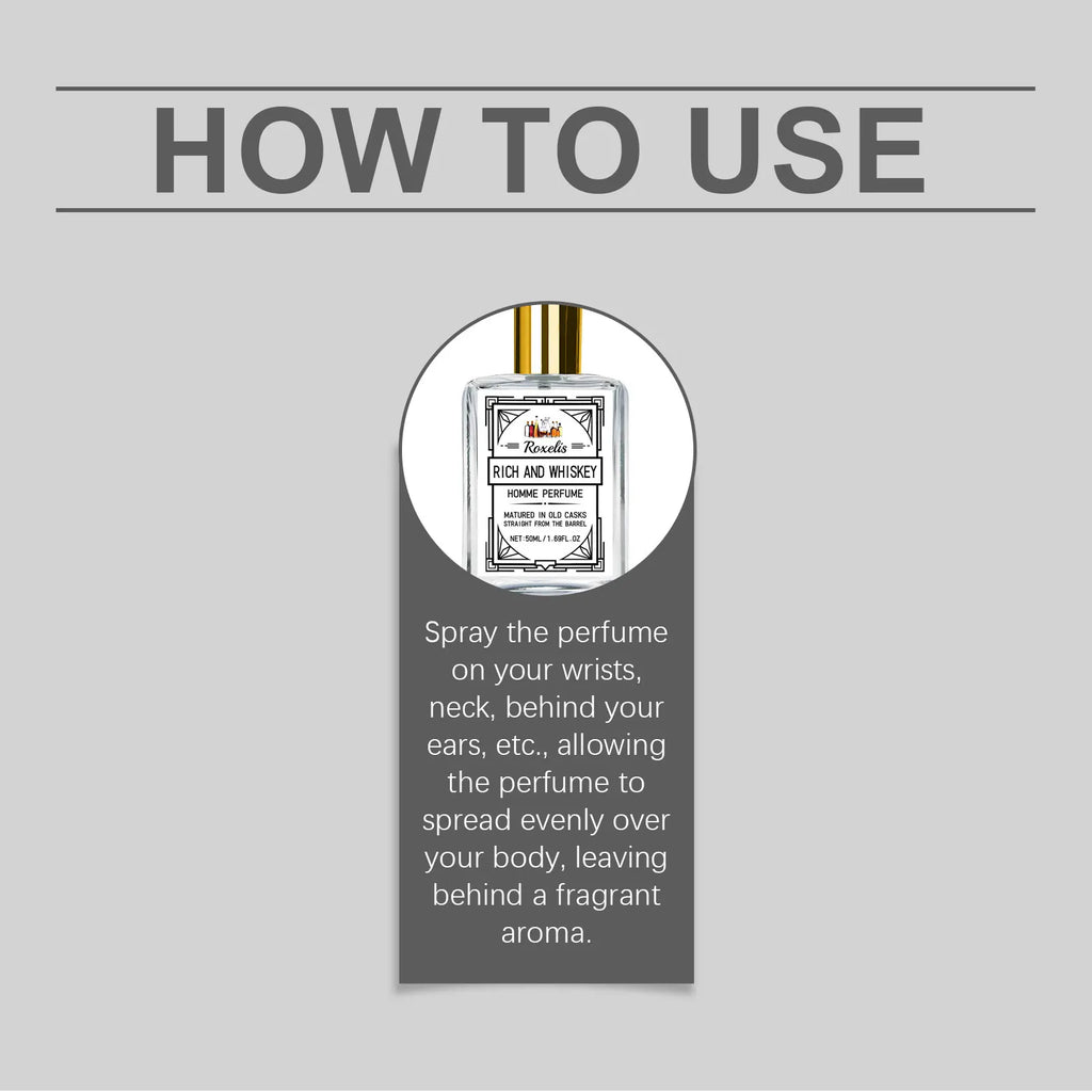 Roxelis 50ml Charm Whisky Men's Perfume Gulong Fragrance Elegant Fresh Charm Fragrance for Men Perfume