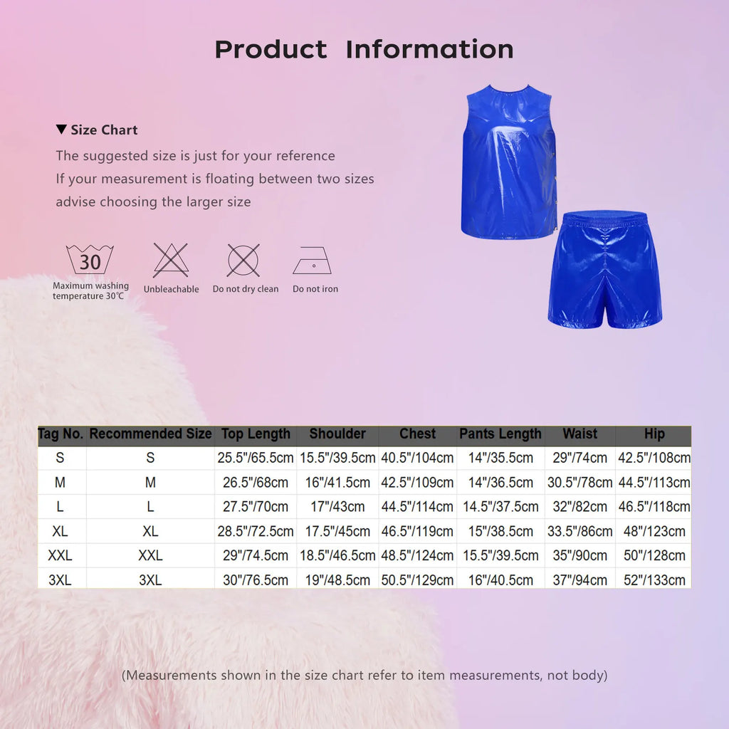 Mens Special Needs Waterproof Sweat Tracksuit Tank Tops Set And Sides Buttons Boxer Shorts Two Pieces Outfit Adaptive Clothing