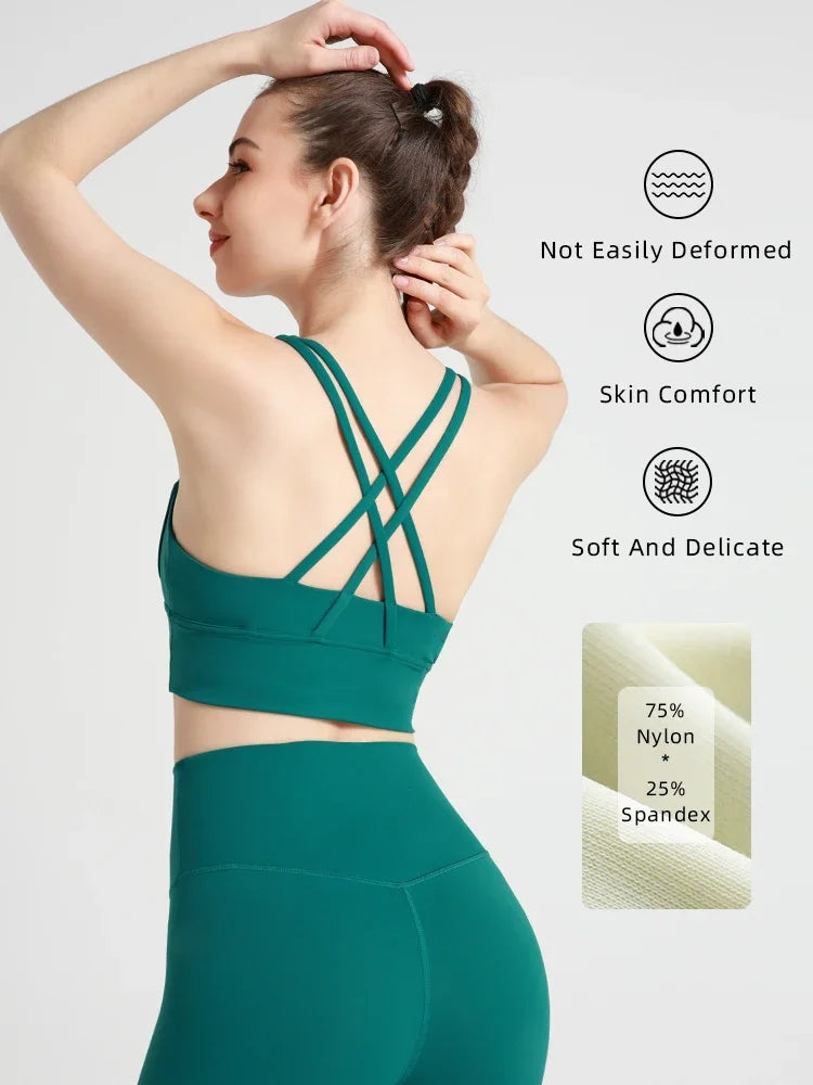 Women's Cross-Back Yoga Bra