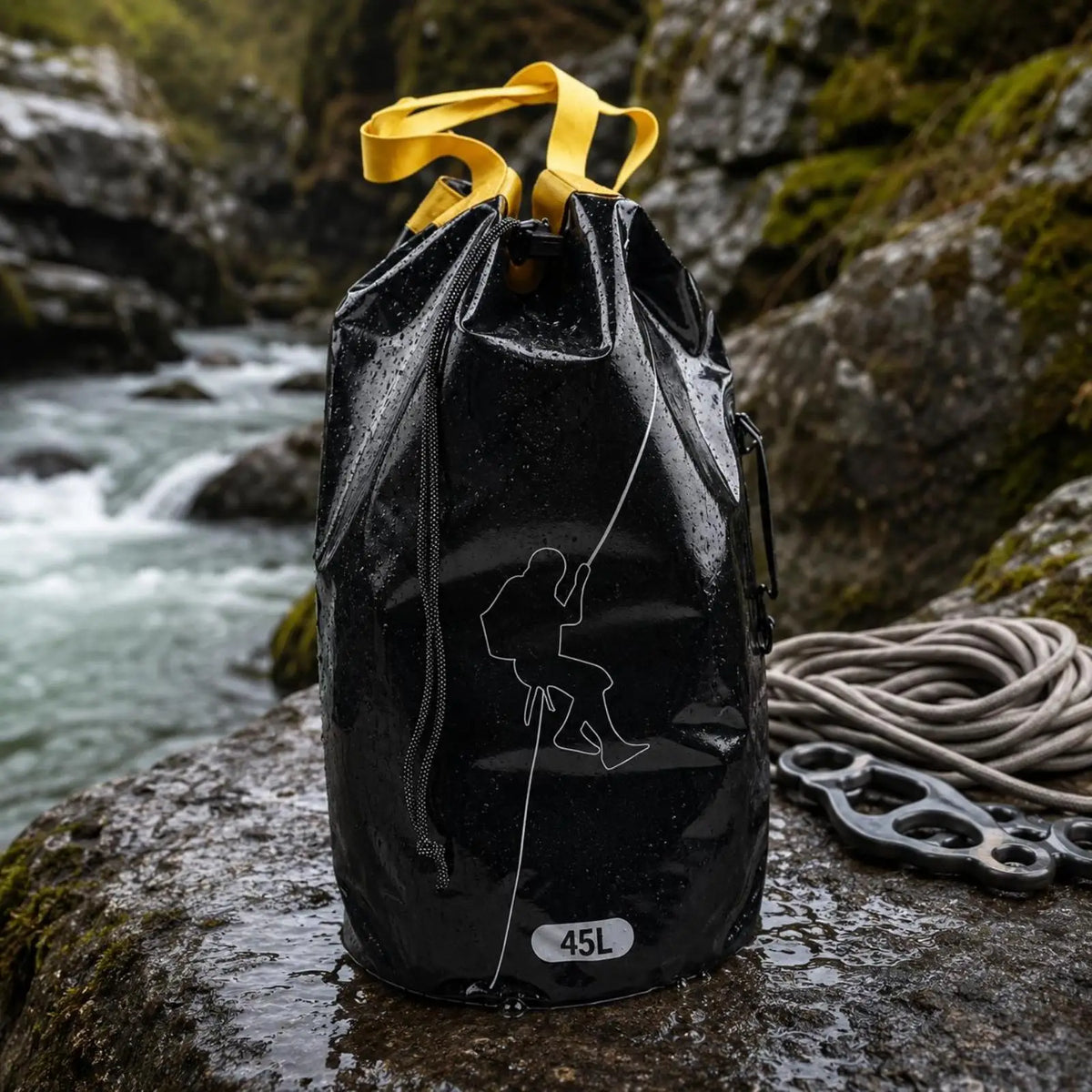 Climbing Rope Backpack Drawstring Opening Climbing Rope Bag Drain Hole