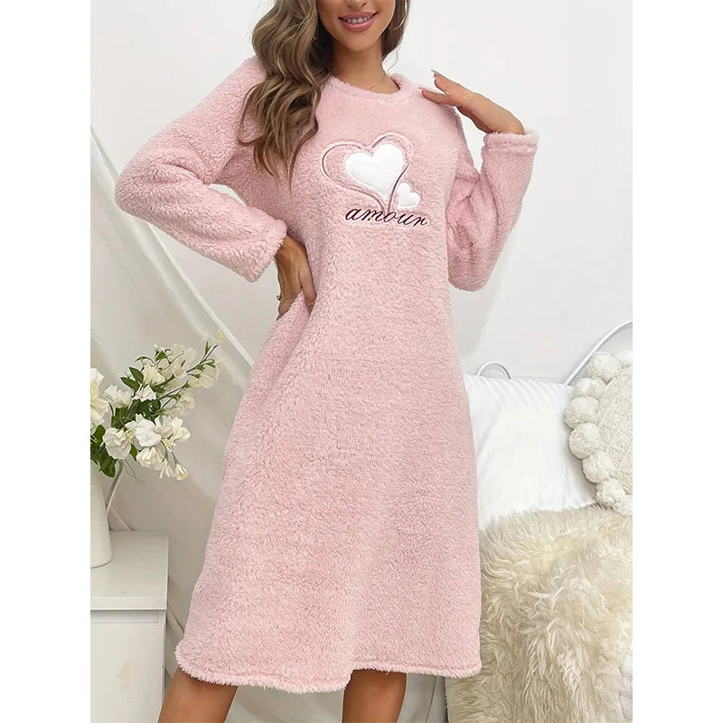 Women's Warm Flannel Nightdress