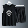 Men's Tank Top Sets 2026 Summer Quick drying crewneck sweat suit running sets for men sports seaside  beach oversize