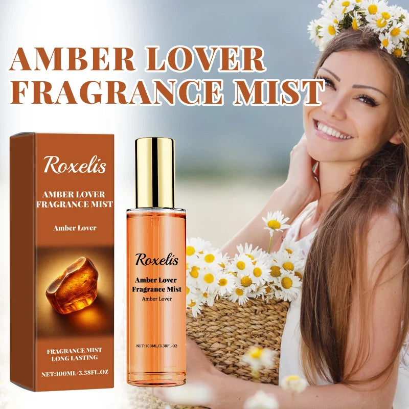 Roxelis Amber Romance Perfume Spray Long-lasting fragrance, fresh and natural, perfect for couples' dates