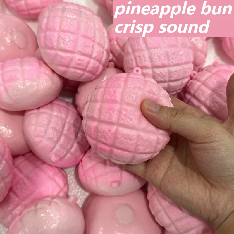 Pink Pineapple Bun Squishy Toy
