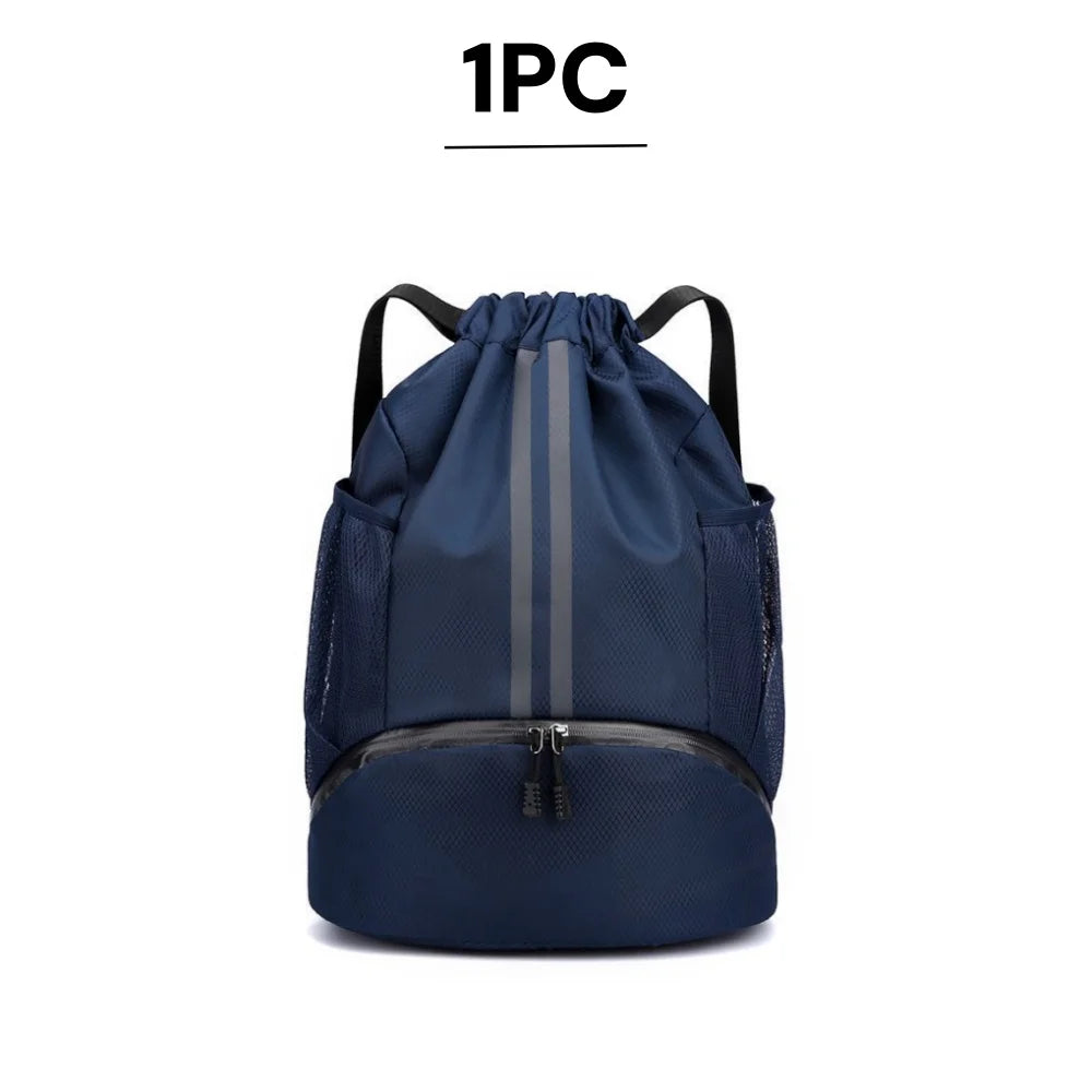 Drawstring Sports Backpack with Shoe Compartment
