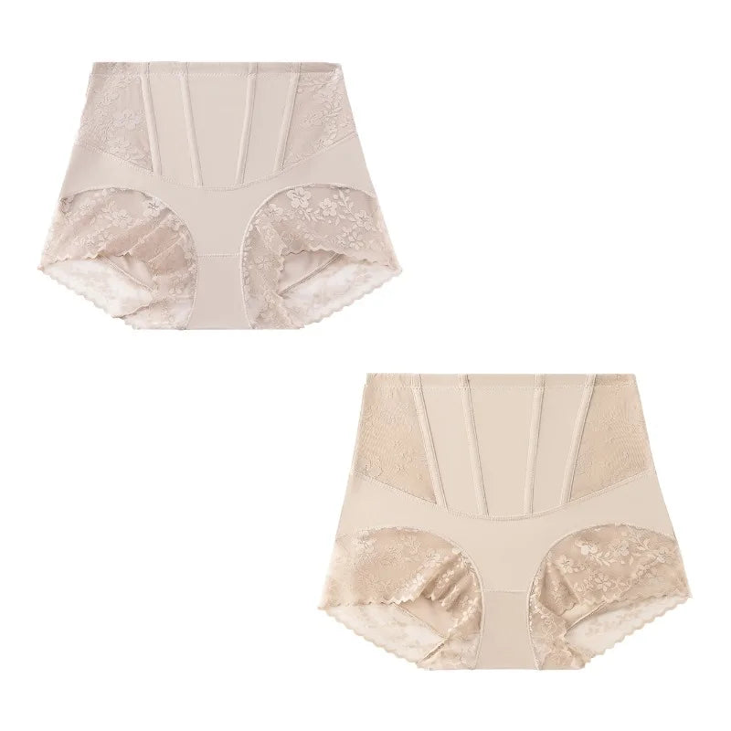 Women's High-Waist Lace Shaping Briefs – 2 Pack